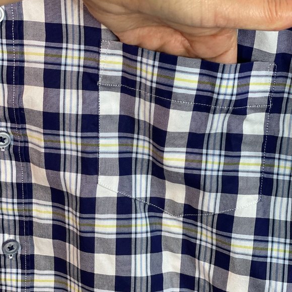Rodd & Gunn Shirt Mens L Button Front Sports Fit Blue White Plaid Colorful - Picture 6 of 14